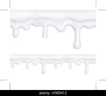 White doughnut glaze, vector seamless pattern mesh Stock Vector