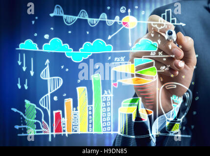 Presenting sales statistics Stock Photo