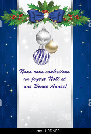 Nous vous souhaitons un Joyeux Noël et une Bonne Année - Carte de voeux