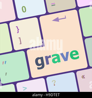 grave button on computer pc keyboard key Stock Photo