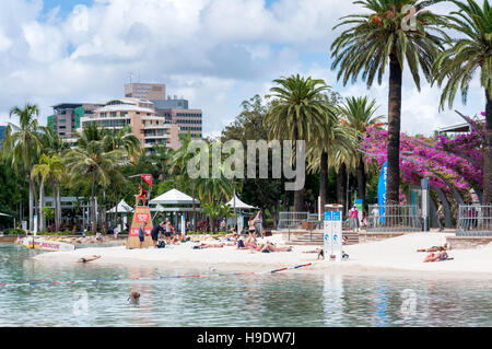 Streets Beach, South Bank Parklands, South Bank, Brisbane, Queensland, Australia Stock Photo