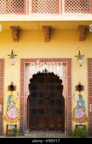 A design feature at Castle Bijaipur. Stock Photo