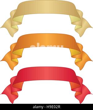 Banners ribbons, set Stock Vector
