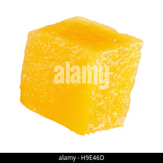 mango cube slice isolated on the white background. Stock Photo