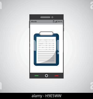 smartphone medicine list report application icon vector illustration eps 10 Stock Vector