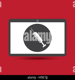 notebook pc service medical tool vector illustration eps 10 Stock Vector