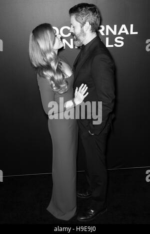 New York City, USA - November 17, 2016: Actress Amy Adams and actor Darren Le Gallo attend the 'Nocturnal Animals' NY premiere Stock Photo