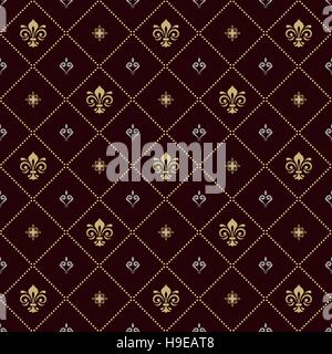 Seamless Vector Pattern With Royal Lily Stock Vector