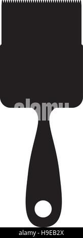 black paint brush icon isolated on white background Stock Vector
