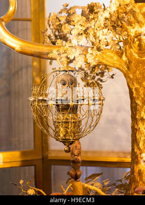 Part of the Peacock Clock in the State Hermitage Museum. Stock Photo