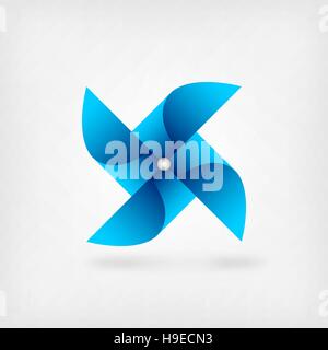 blue pinwheel symbol. vector illustration - eps 10 Stock Vector
