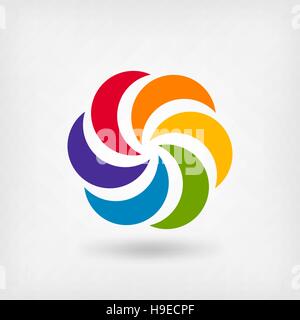 Colored abstract circle symbol. vector illustration - eps 10 Stock Vector