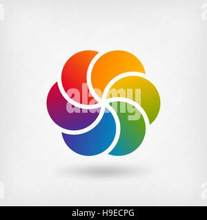 Colored abstract circle symbol. vector illustration - eps 10 Stock Vector
