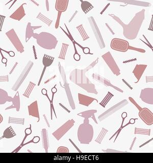 hairdresser seamless background. vector illustration - eps 8 Stock Vector