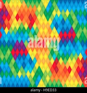 Brazil summer games colors pattern. abstract rhombus background. vector illustration - eps 8 Stock Vector