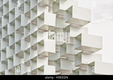 July 2016 - London, England : The Serpentine Gallery Pavilion, designed by Danish architects BIG (Bjarke Ingels Group) at Hyde Park on 28 July 2016 in Stock Photo