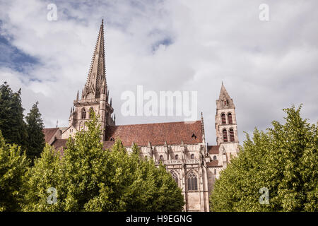 The cathedral of Saint Lazare in Autun, France. Stock Photo