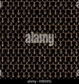 Vector. Seamless pattern with gold glitter element. Seamless pattern with cute elements for your design, textile, fabric, banner, card. Stock Vector