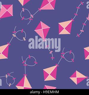 Kite Seamless Pattern Background Vector Illustration Stock Vector
