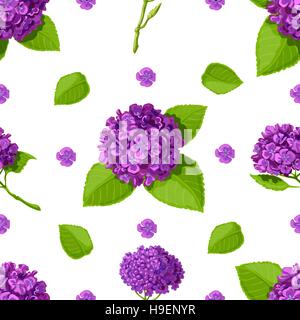 Floral vector with pattern hydrangeas. Stock Vector