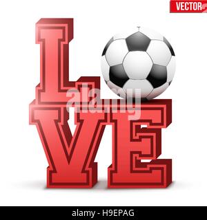 Love football inscription. Stock Vector