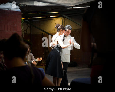 Tango dancers in San Telmo, Buenos Aires, Argentina. Stock Photo