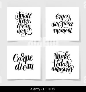 Small steps every day, enjoy this sweet moment, carpe diem Stock Vector