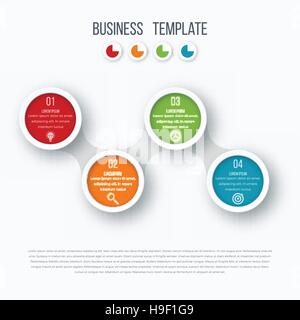 Timeline infographics design template with circles representing ...