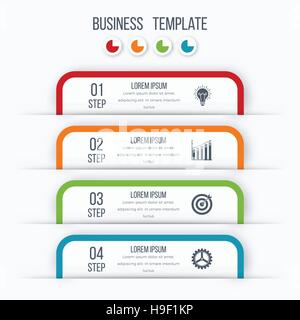 Modern infographics template with 4 options. Stock Vector
