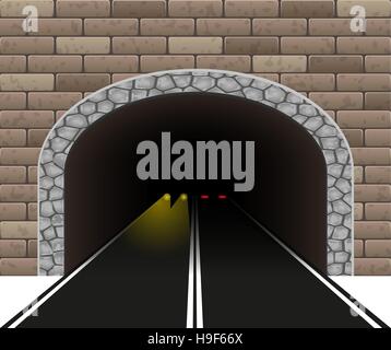 automobile road tunnel vector illustration Stock Vector