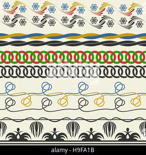 Seamless decorative elements Stock Vector