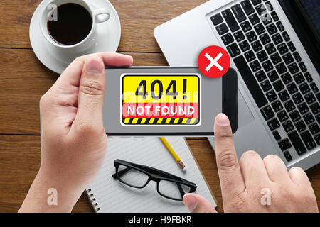 Not Found 404 Error Failure Warning Problem Stock Photo