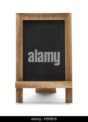 Blank Menu Chalk Board Isolated on White Background. Stock Photo