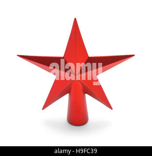 Christmas tree topper star isolated on white background with clipping ...
