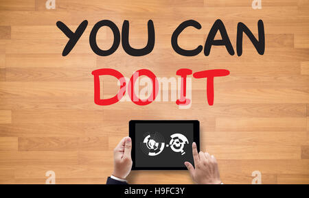 YOU CAN DO IT Stock Photo