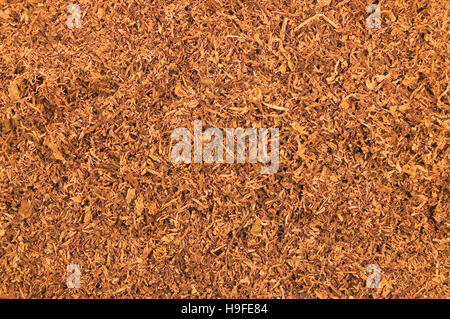 Cut Loose Pipe Tobacco Texture Horizontal Background, Textured Pattern Macro Closeup Stock Photo