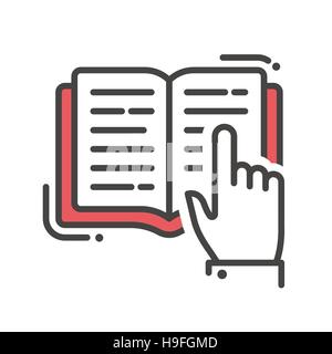 Education flat design single isolated icon Stock Vector