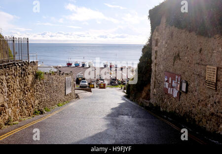 Fishing boats on the beach at Beer Devon West Country UK Stock Photo