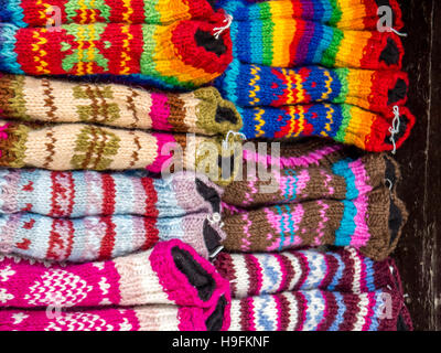 Colorful, knit yak wool Slippers in Nepal