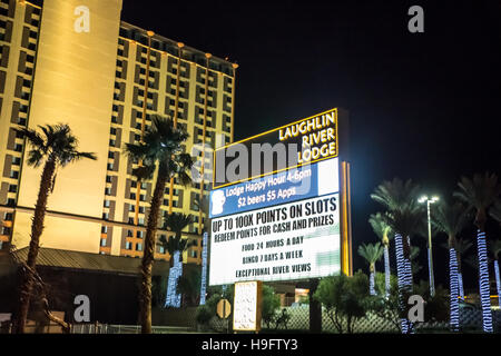 The Laughlin River Lodge Hotel  Casino in Laughlin Nevada USA along the Colorado River Stock Photo