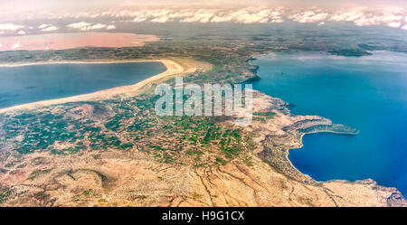 Aerial view ot Shalla, Abijatta and Langano Lakes Stock Photo