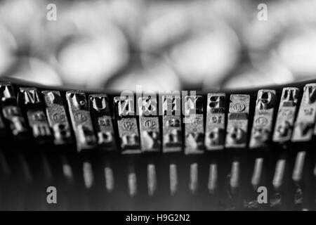 Some type bars of a typewriter. Stock Photo