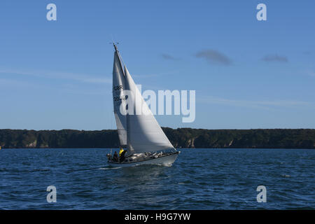 Classic sailing boat in Milford Haven Stock Photo