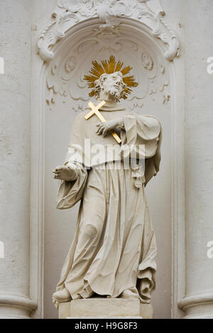 Statue on the pilgrimage church, monastic church and parish church of the Minoriten in Graz, Styria, Austria, Europe Stock Photo