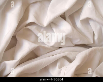 crumpled white sheet Stock Photo