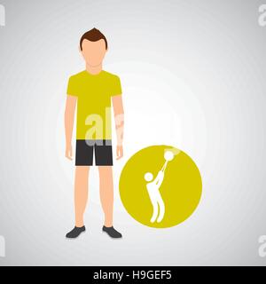 athlete man hammer throw sport graphic vector illustration eps 10 Stock Vector