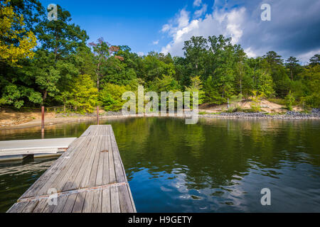 Docks in Lake Wylie, at McDowell Nature Preserve, in Charlotte, North ...