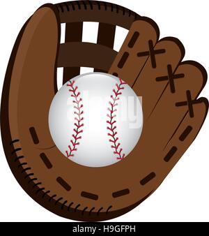 baseball glove icon yellow background vector illustration eps 10 Stock ...
