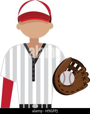 baseball club player field label design vector illustration eps 10 Stock Vector