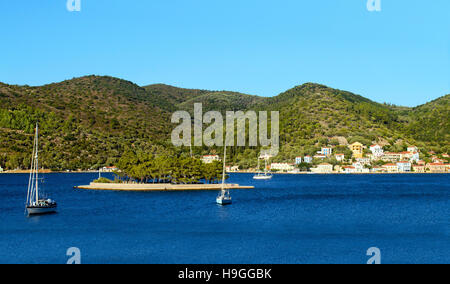 Vathy in Ithaca island Greece Stock Photo